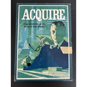 ACQUIRE 1962 Avalon Hill Bookshelf Board Game 100% Complete